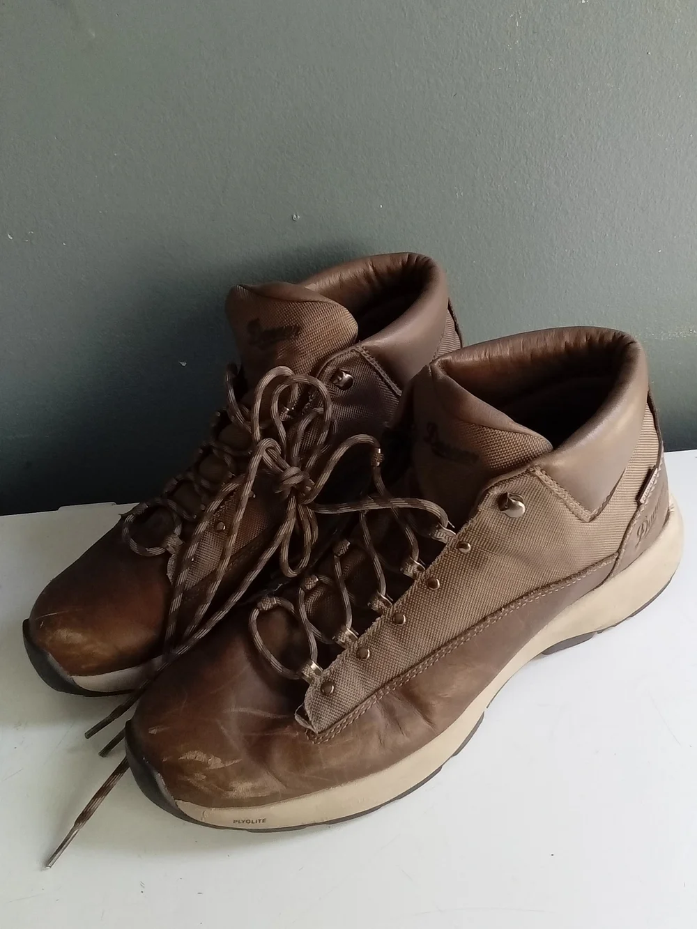 Danner‎ Brown Leather and Textile Lace-Up Boots